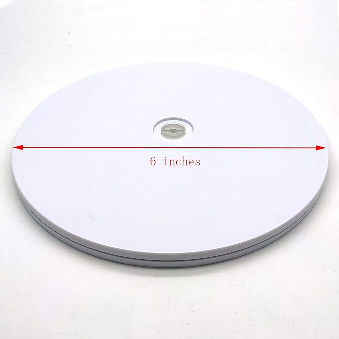 Acrylic Lazy Susan Turntable,2-Pack,Susenya Turntable Kitchen Organizer,Organization for Flat Panel Monitor, TV, Cake, Painting, Display,Potted Plants and Spice Cabinets 6" White