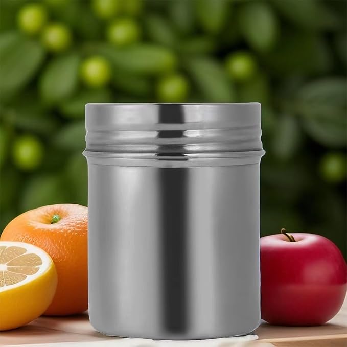 Food Storage Jar, Stainless Steel Sealed Storage Jar, Airtight Kitchen Food Storage Container, Portable Coffee Grounds Container for Beans (Small size)