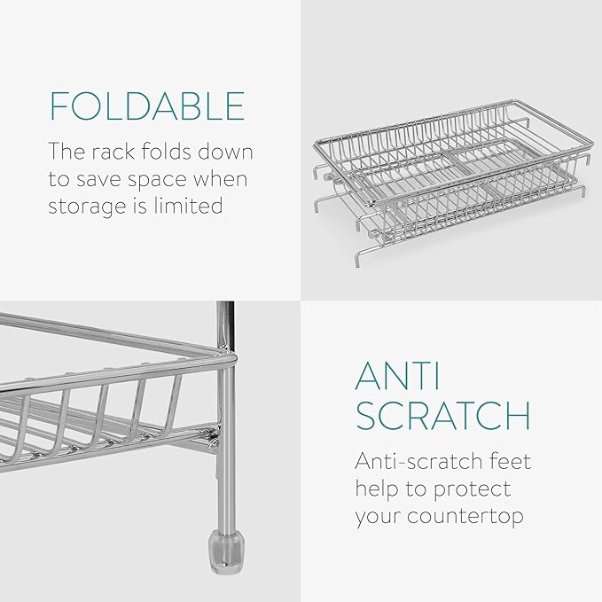 Navaris 2 Tier Spice Rack - Kitchen Countertop Free Standing Organiser for Spices, Jars, Herbs, Condiments, Oil - Metal Storage Stand for Ingredients