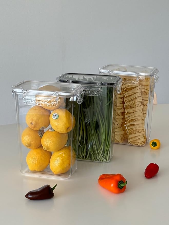 Airtight Food Storage Container With Lid (87.9 oz) BPA-Free | Meal Prep | Microwave, Freezer and Dishwasher Safe | Leak-Proof | Kitchen Fridge Organizer Boxes | lids airtight sealing