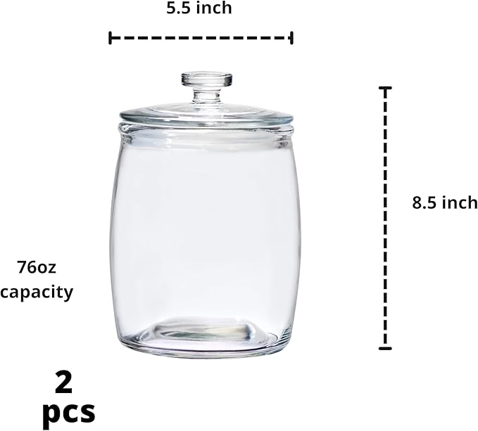 10 Strawberry Street Arlo Glass Canister Small, Set of 2