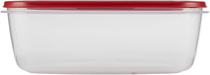 Rubbermaid 071691405382 food, 2 pack, clear with red lid