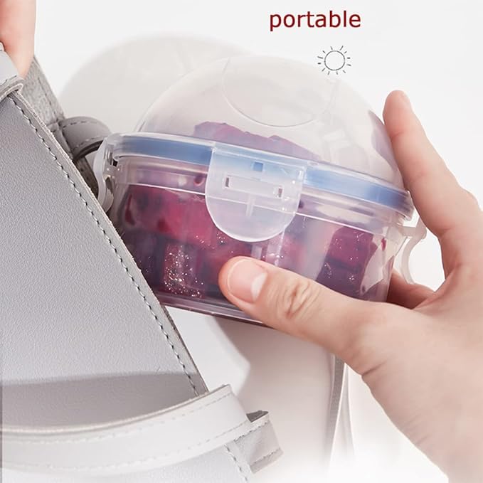 2 Pack Onion Storage Container and Tomato Lemon Apple Produce Saver Holder, Portable Fruit and Vegetable Food Storage Keeper Containers for Fridge