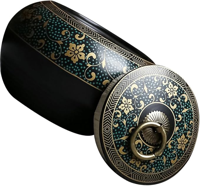 Tea Cup Tea Canister Exquisite Oriental Ceramic Food Storage Jar Canister Loose Tea Tin Tea Storage Jar Tea Tea Canister Coffee Canister Coffee Jar Spices Nuts Storage Tea Cups