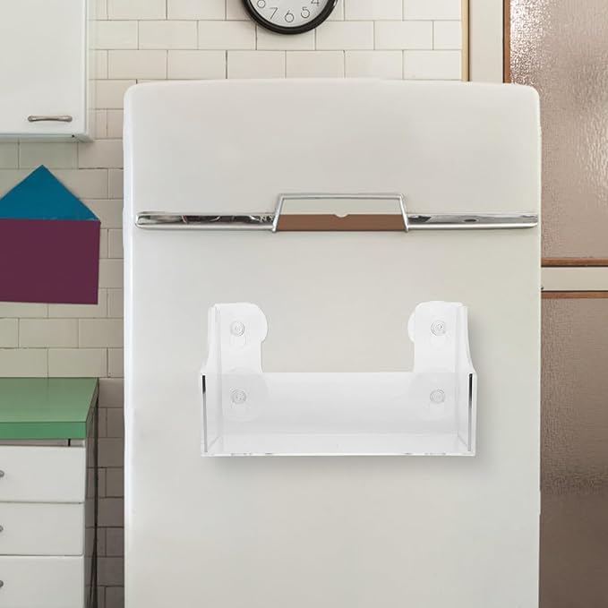 Suction Cup Refrigerator Rack Acrylic Shelf for Kitchen Organizer and Storage Clear Spice Rack Fridge Beverage Holder