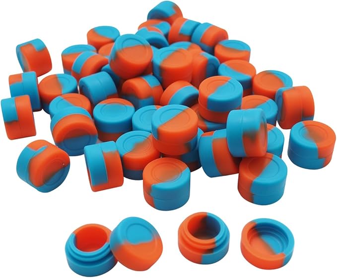 3ml Lots Silicone Container Box 18 colors 100pcs