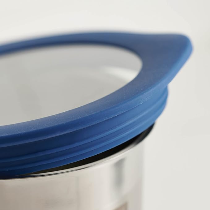 Tramontina 4 Pc Stainless Steel Canister Set Blue, 80204/026DS