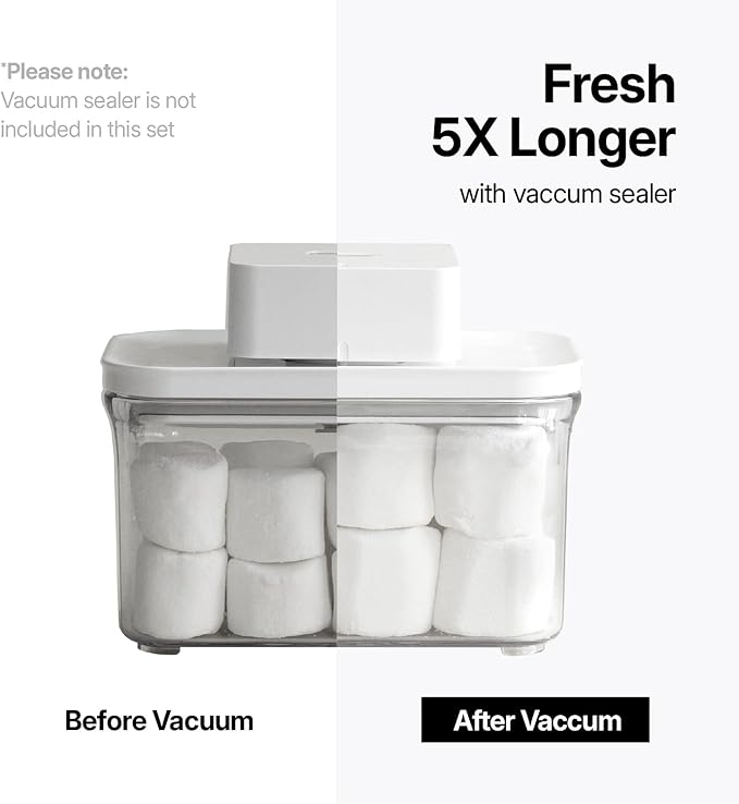 Premium Airtight Food Storage Containers, Mini Rectangular 2pc/set(0.53qt), Smart One-Click Seal Lid, No Hinges, 100% Leak Proof, BPA-FREE, Dishwasher, Freezer & Microwave Safe