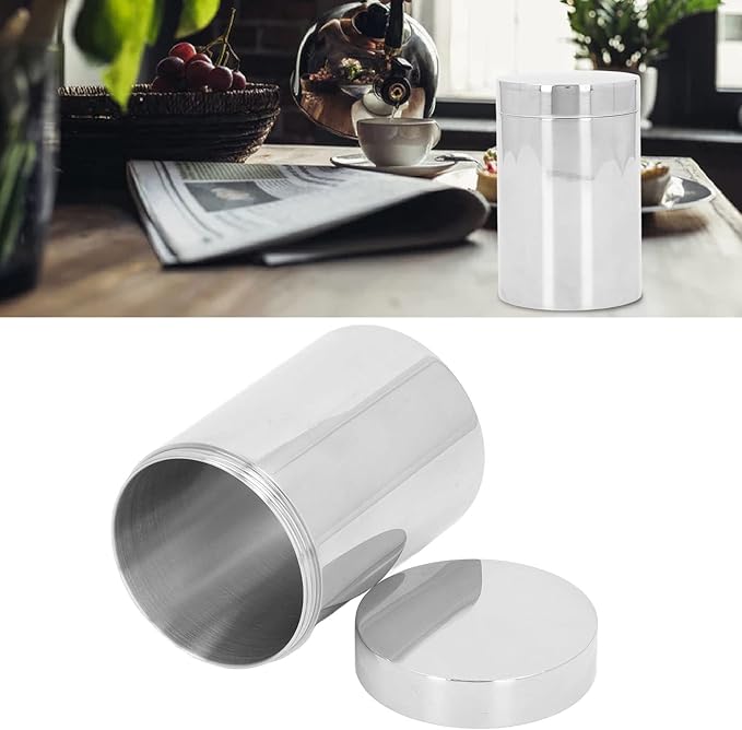 Small Tin Can Box, 304 Stainless Steel 14oz Canister for Coffee Tea Candy, Loose Leaf Tea Tin Containers Storage with Airtight Lids for Storage Loose Leaf Sugar Herbs Spices