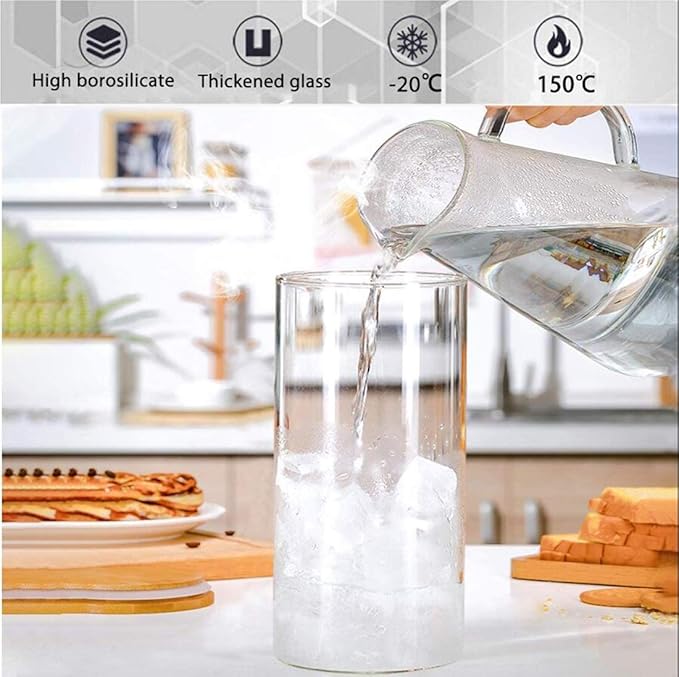 Glass Food Storage Jars Containers, 32oz Glass Storage Jar with Airtight Bamboo Lids Set of 6 Kitchen Glass Canisters For Coffee, Flour, Sugar, Candy, Cookie, Spice and More