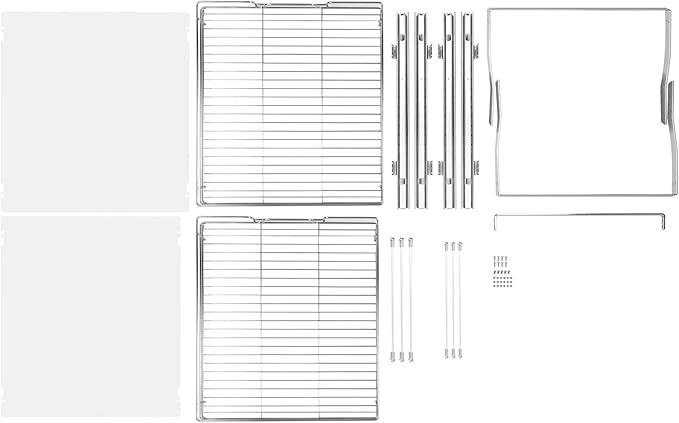 VEVOR 2 Tier 17"Wx21"Dx15"H Pull Out Cabinet Organizer, Heavy Duty Slide Out Pantry Shelves, Chrome-Plated Steel Roll Out Drawers, Sliding Drawer Storage, 18.5"Wx22"Dx18"H Install Size for Cabinet