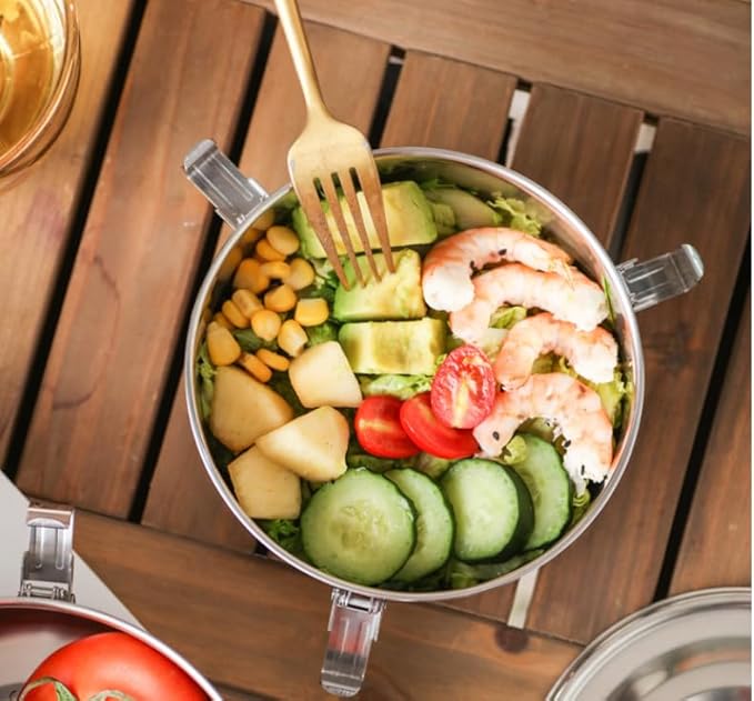 Premium Stainless Steel Food Storage Containers 304 Grade The Original Leak-Proof, Airtight, Smell-Proof - Perfect For Camping Trips, Lunches, Leftovers, Soups, Salads
