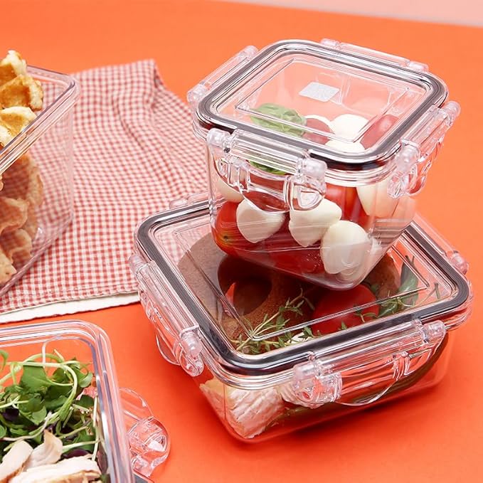 Airtight Food Storage Container With Lid (87.9 oz) - Leak-Proof Large container| BPA-Free | Meal Prep | Microwave, Freezer and Dishwasher Safe | Kitchen Fridge Organizer Boxes | Fresher Food