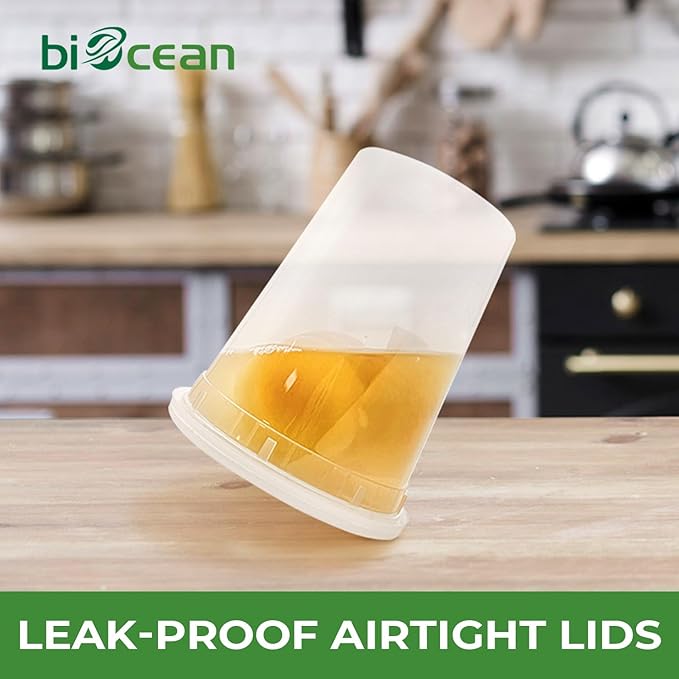 32 Oz Resuable Deli Containers With Lids Freezer Food Storage Containers Airtight Bulk 24 Set BPA-Free Plastic Soup Container Microwave Leakproof Deli Cups For Meal Prep,Leftover-Home/Takeout