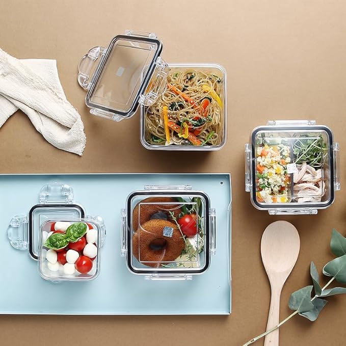 Airtight Food Storage Container With Lid (26.4 oz) - Leak-Proof Lunch Box | BPA-Free | Meal Prep | Microwave, Freezer and Dishwasher Safe | Kitchen Fridge Organizer Boxes | Fresher Food