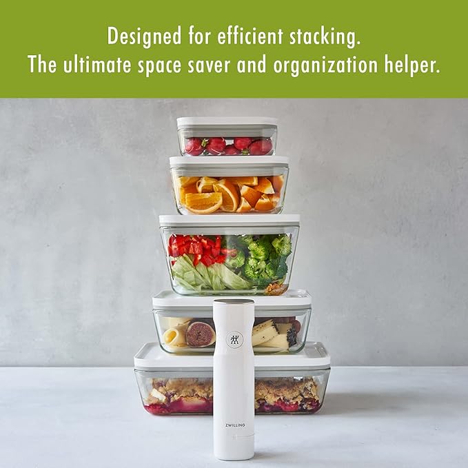 ZWILLING Fresh & Save Medium Glass Airtight Food Storage Container, Meal Prep Container, Food Saver