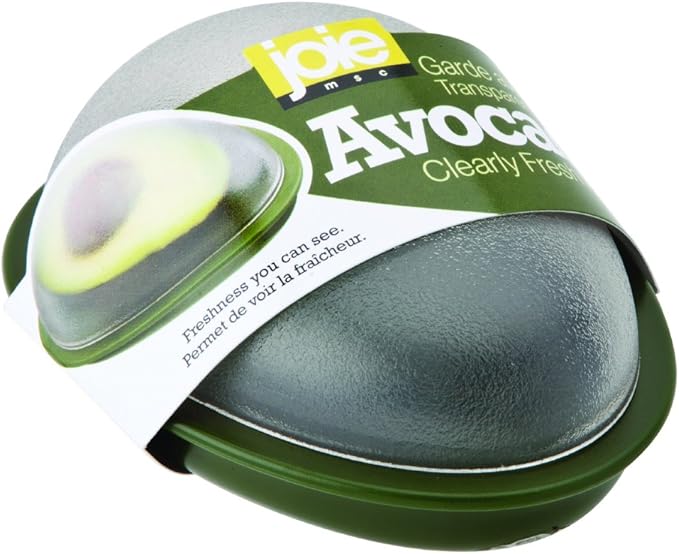 Joie Fresh Pod Avocado Storage Container with Clear Snap-On Lid, Keeps Leftover Half Flavorful and Firm in Fridge, Reusable Kitchen Gadget, BPA Free, Dishwasher Safe