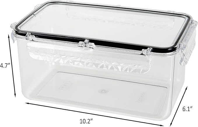 Airtight Food Storage Container With Lid (91.3oz) BPA-Free | Meal Prep | Microwave, Freezer and Dishwasher Safe | Leak-Proof | Kitchen Fridge Organizer Boxes | Fresher Food