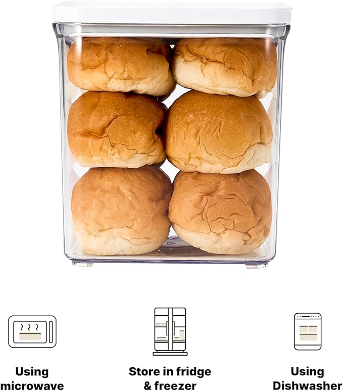Premium Airtight Food Storage Containers, 3.28qt 1 Piece, Smart One-Click Seal Lid, No Hinges, Patented Double Silicone Lining, 100% Leak Proof, BPA-FREE, Dishwasher, Microwave Safe