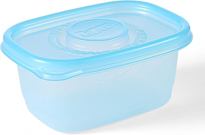 Gladware Freezerware Food Storage Containers | Small Food Storage Containers, Small Containers in Rectangle Shape Hold up to 24 Ounces of Food, 4 Count Set