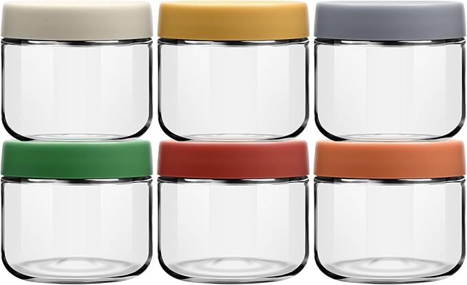 10 oz Glass Jars with Lids Meal Prep Portion Control Containers Pudding Yogurt Overnight Oats Salad Snack Cereal Candy Food Storage Cups Bowls Airtight