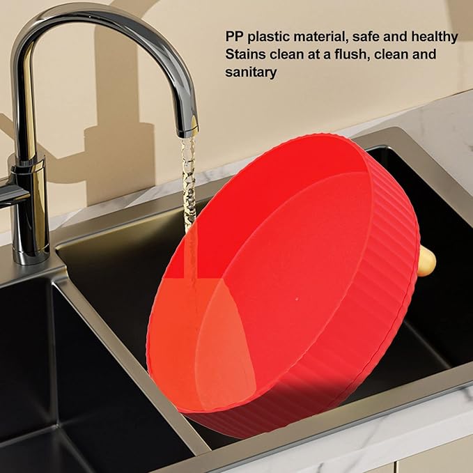 360 Degree Rotating Storage Rack Organizer Round Cosmetic Spice Rack Turntable for Kitchen Cabinet Pantry Small (Red)
