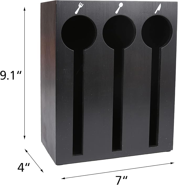 UCUDI Plastic Utensil Dispenser Cutlery Organizer Plastic Silverware Holder Caddy for Restaurant, Party, Picnics, Office