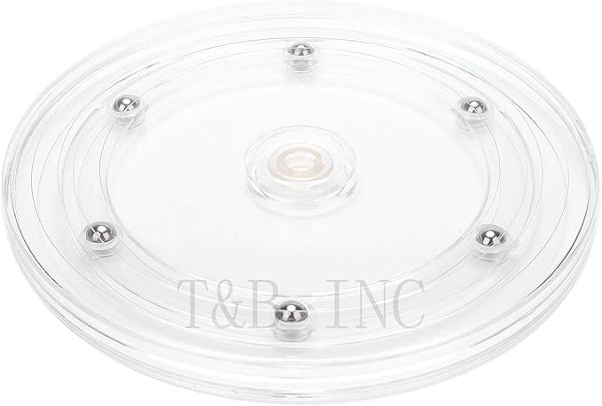 TamBee 2PC 6 inch Lazy Susans Turntable Organizer White Acrylic for Spice Rack Table Cake Kitchen Pantry Decoratin