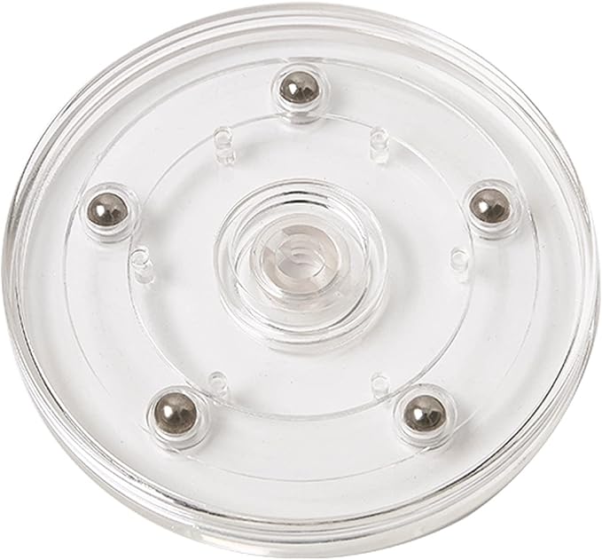 4" Lazy Susan Turntable Acrylic Ball Bearing Rotating Tray for Spice Rack Table Cake Kitchen Pantry Decorating TV Laptop Computer Monitor