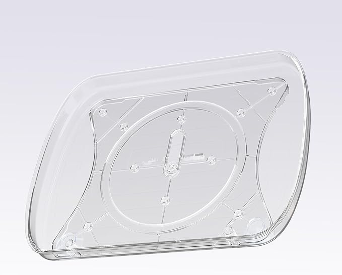 Clear Lazy Susan Organizer for Refrigerator Rectangular Fridge Turntable Organizers and Storage Pull Out & 360°Rotating for Cabinet, Pantry, Kitchen, Table, Bathroom (1-Pack 13.7"x10.2")