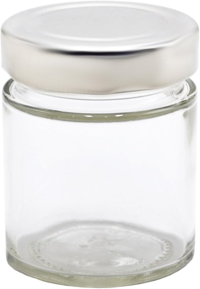 12 pieces of 5oz Glass Spice Bottles Spice Jars with Silver Metal Lids