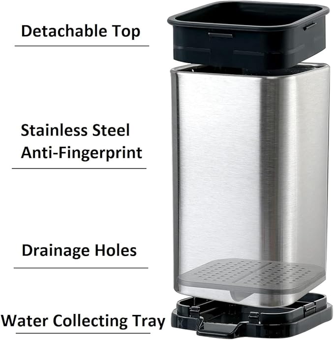 Utensil Holder, Kitchen Utensil Organizer, Modern Rectangular Large Cooking Utensil Caddy Counter, Sturdy Stainless Steel