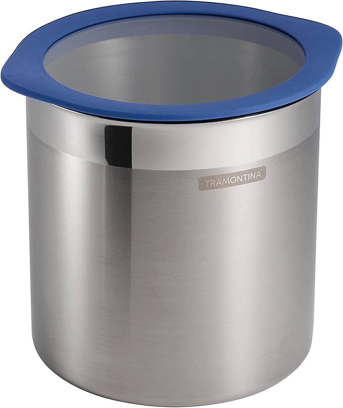 Tramontina 4 Pc Stainless Steel Canister Set Blue, 80204/026DS