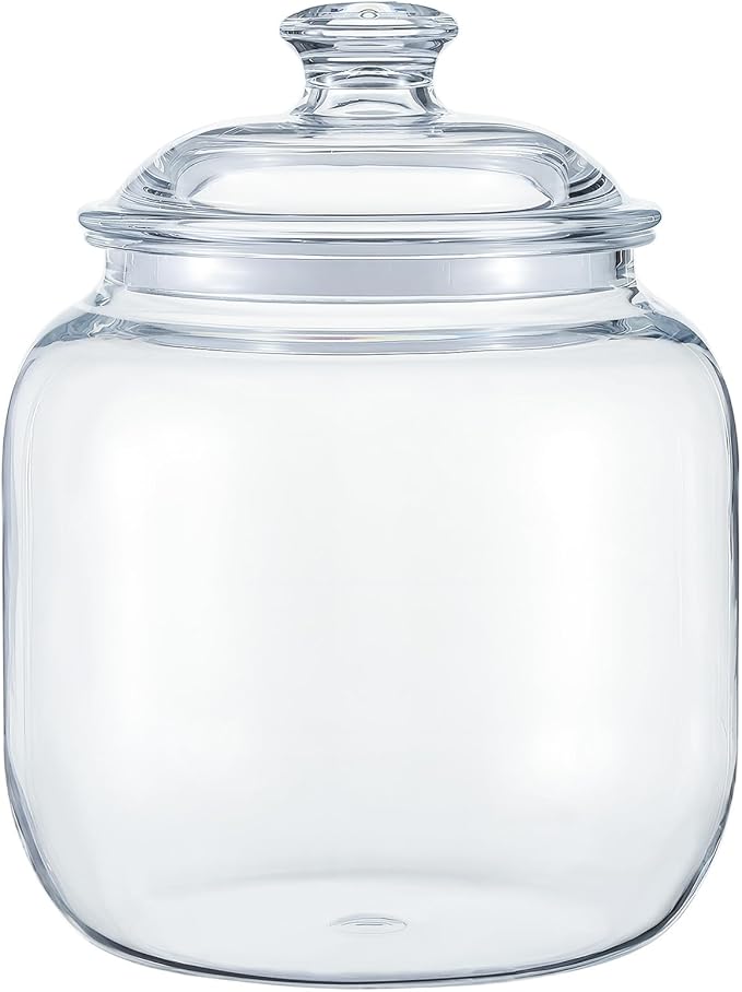Acrylic Airtight Cookie Jar Clear Apothecary Jar with lid,Ideal Food Storage Jar Food Canister Decorative storage canisters with lids for Kitchen,Home,Bathroom,Wedding Decor,125OZ