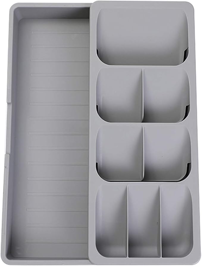Faridabio Silverware Organizer Storage Tray,Cutlery Expandable Organizer for Kitchen Drawer Holding Flatware Spoons Forks