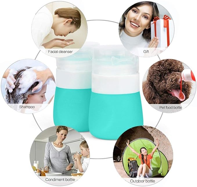 YINGGG Squeeze Portable Salad Dressing Container to Go Bottles for Sauces, Mini Salad Dressing Bottles,Leakproof Condiment Storage Bottle, Dressing to Go for Lunch set of 4 (37ML)