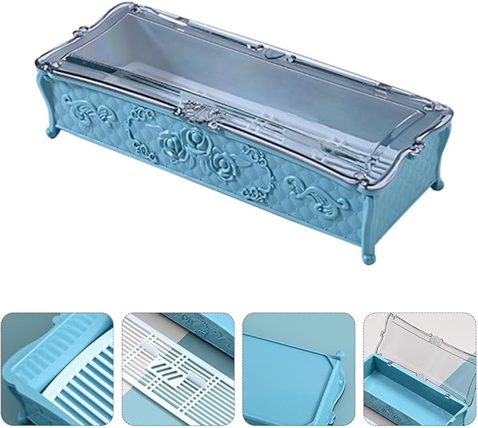 Utensil Organizer for Kitchen Drawers: Silverware Organizer Kitchen Drawer Organizer with Lid Cooking Utensil Tray Cutlery Silverware Flatware Holder for Forks(Random Color)
