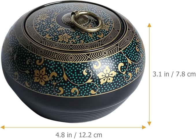 Tea Cup Tea Canister Exquisite Oriental Ceramic Food Storage Jar Canister Loose Tea Tin Tea Storage Jar Tea Tea Canister Coffee Canister Coffee Jar Spices Nuts Storage Tea Cups