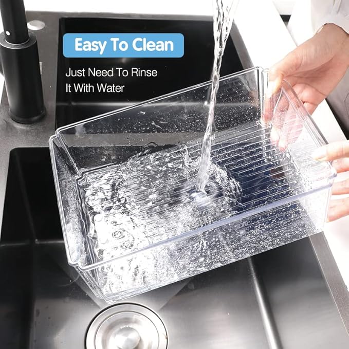 14-Pack Fridge Organizer β Stackable Refrigerator Storage Bins with Lids β BPA-Free Clear Fruit Storage Containers for Vegetables, Food & Drinks