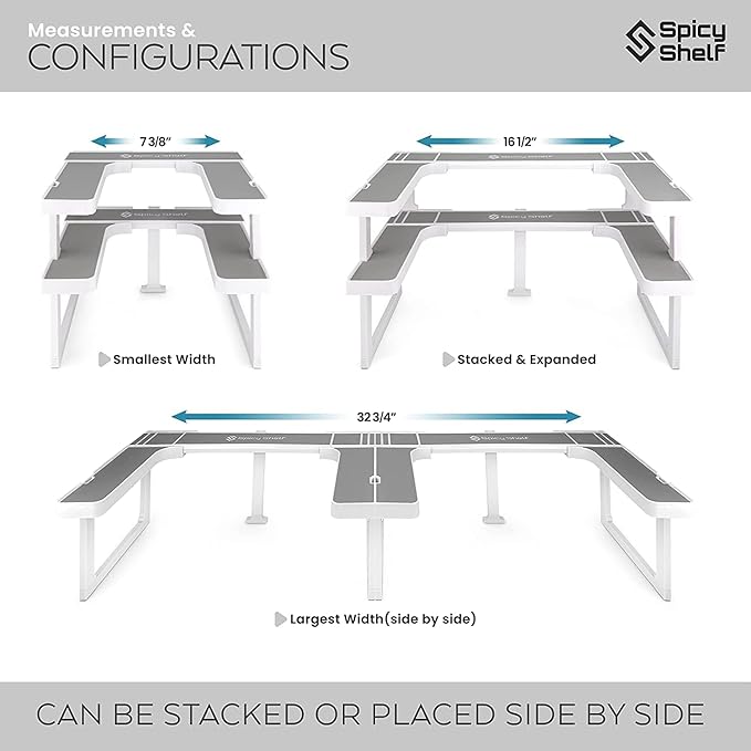 Spicy Shelf Patented Spice Rack and Stackable Organizer