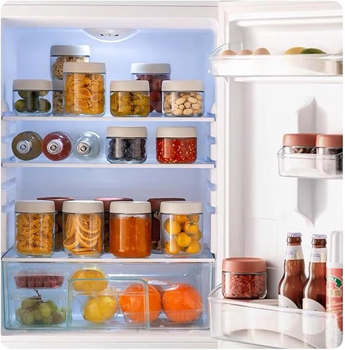 2Pack Overnight Oats Containers with Lids, 16 oz Glass Mason Overnight Oats Jars, Wide Mouth Airtight Containers for Milk, Cereal, Fruit, Yogurt, Spice Sugar, Salad Dressing, Sauce