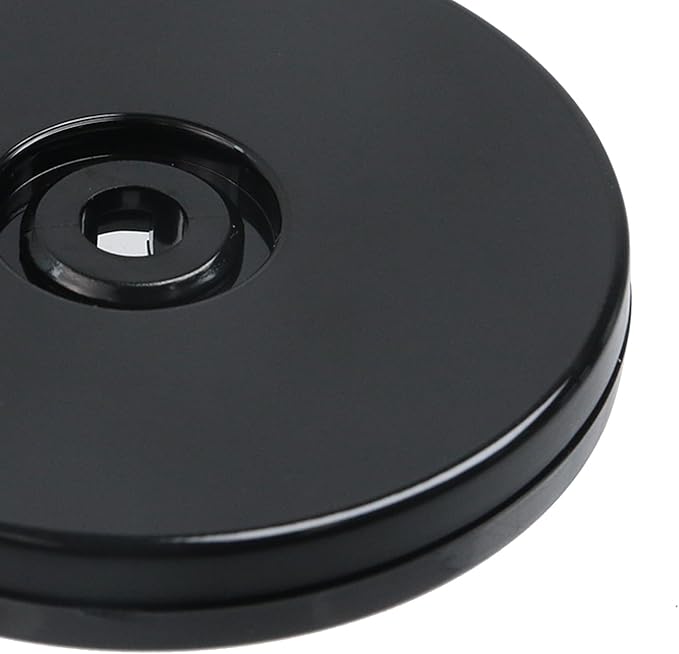 Geesatis 4 Pcs Acrylic Lazy Susan 3 inch Rotating Turntable Organizer Bearings Round Swivel Plate for Spice Rack Table Cake Kitchen Pantry, Black