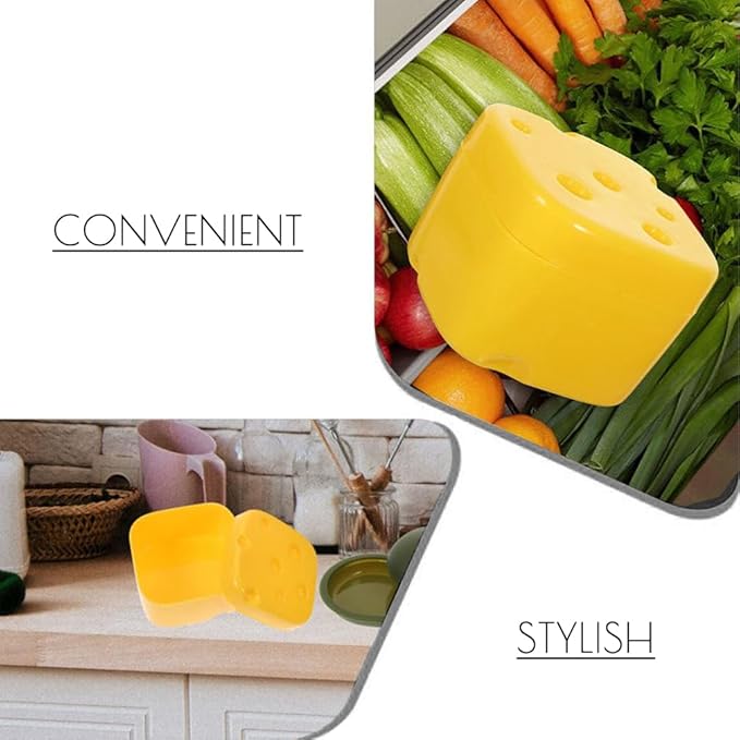 Pyrriax Cream Cheese Container, Storage Box With Lower Lid Cheese Slice Holder Fresh Cheese Keeper for Refrigerator Food Vegetable And Fruit Storage(2pcs)