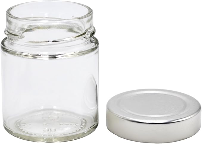 12 pieces of 5oz Glass Spice Bottles Spice Jars with Silver Metal Lids