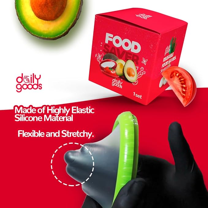Avocado saver and onion storage - Set of 4 silicone food storage containers, Keep Avocados Fresh, fresh pods food storage food vegetable containers for fridge