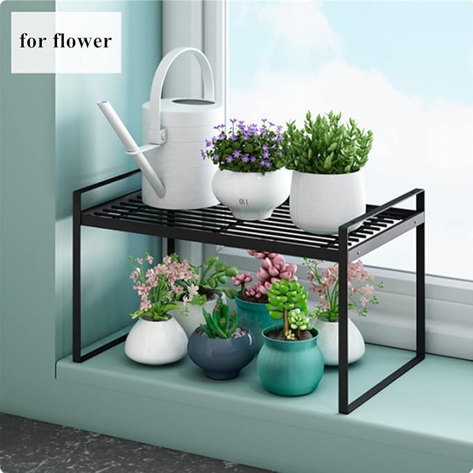 Cabinet Shelf, 13" Kitchen Counter Shelf, Metal Wire Stackable Cupboard Spice Rack, Space Saving Countertop Orgainzer and Storage Rack Shelves for Kitchen Pantry Bathroom