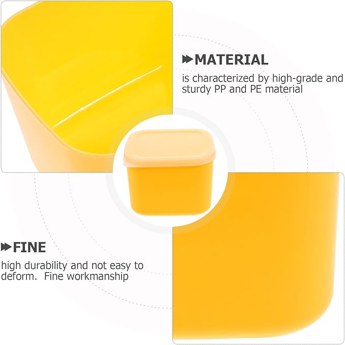 UPKOCH Cheese Storage Container with Lid, PP/PE Airtight Food Keeper for Refrigerator & Kitchen Counter, Dishwasher-Safe Stackable Fridge Organizer (Yellow)