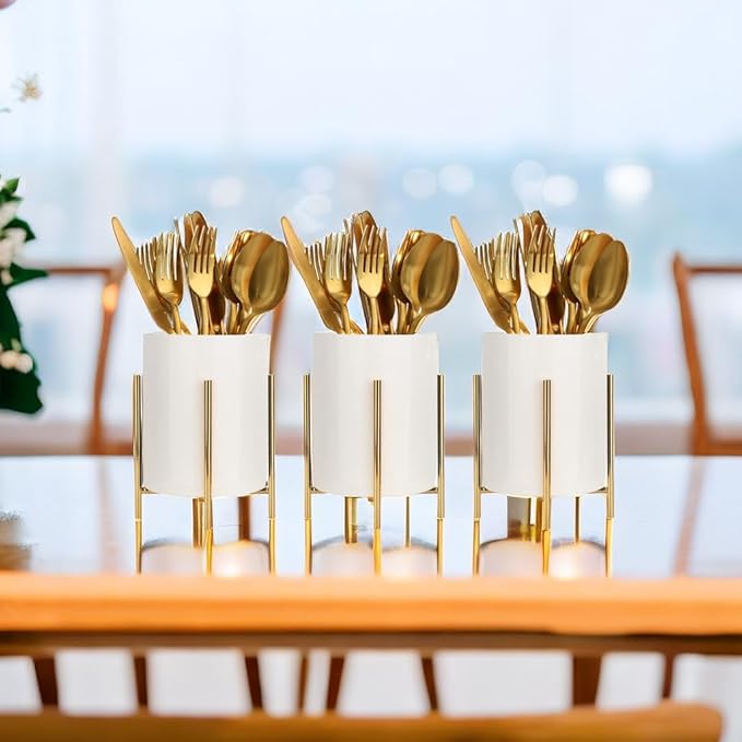 4.72'' Silverware Holder,Kitchen Utensil Holder,Flatware Organizers With Metal Frame, Mesh Flatware Holder Organizer Perfect for Home, Kitchen, Countertop, Party, Camping, Outdoor and Restaurant