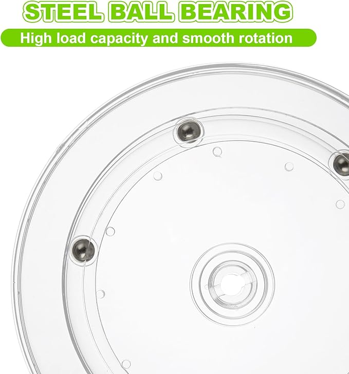 6 PCS Small Lazy Susan 6 Inch Lazy Susan Turntable Turntable Organizer Clear Acrylic Lazy Susan Acrylic Ball Bearing Rotating Tray Mini Lazy Susan for Spice Rack Table Kitchen Pantry Decorating