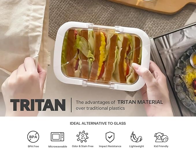 Felli Duo Loc Deli Meat Containers for Fridge with Airtight Lids, Stackable Refrigerator Organizer for Lunch Meat Storage Sandwich Ham Cheese Salami Sliced Turkey, Clear Tritan Box (Cold Cuts 3pk)